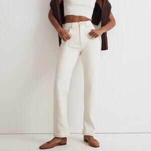 Madewell Women's Cream Straight Leg Jeans